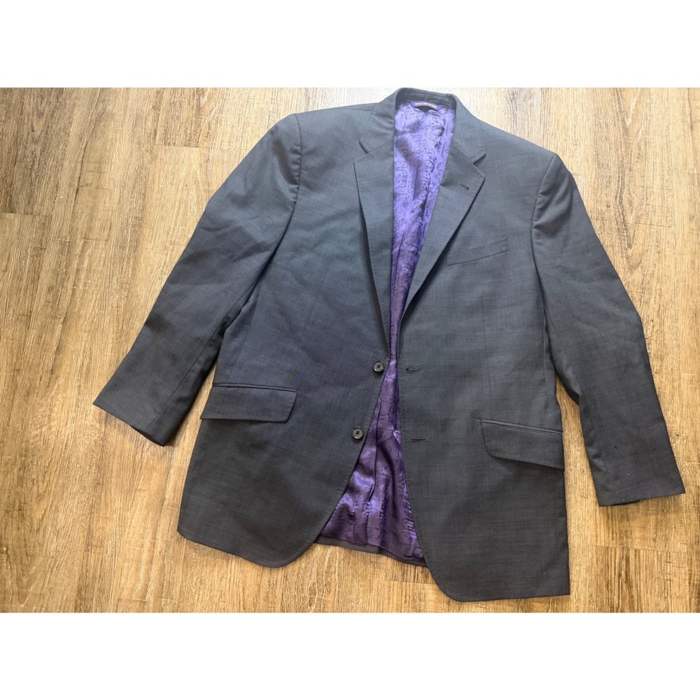 Ted Baker London Endurance Blazer Mens Grey Wool Suit Jacket Made in Canada